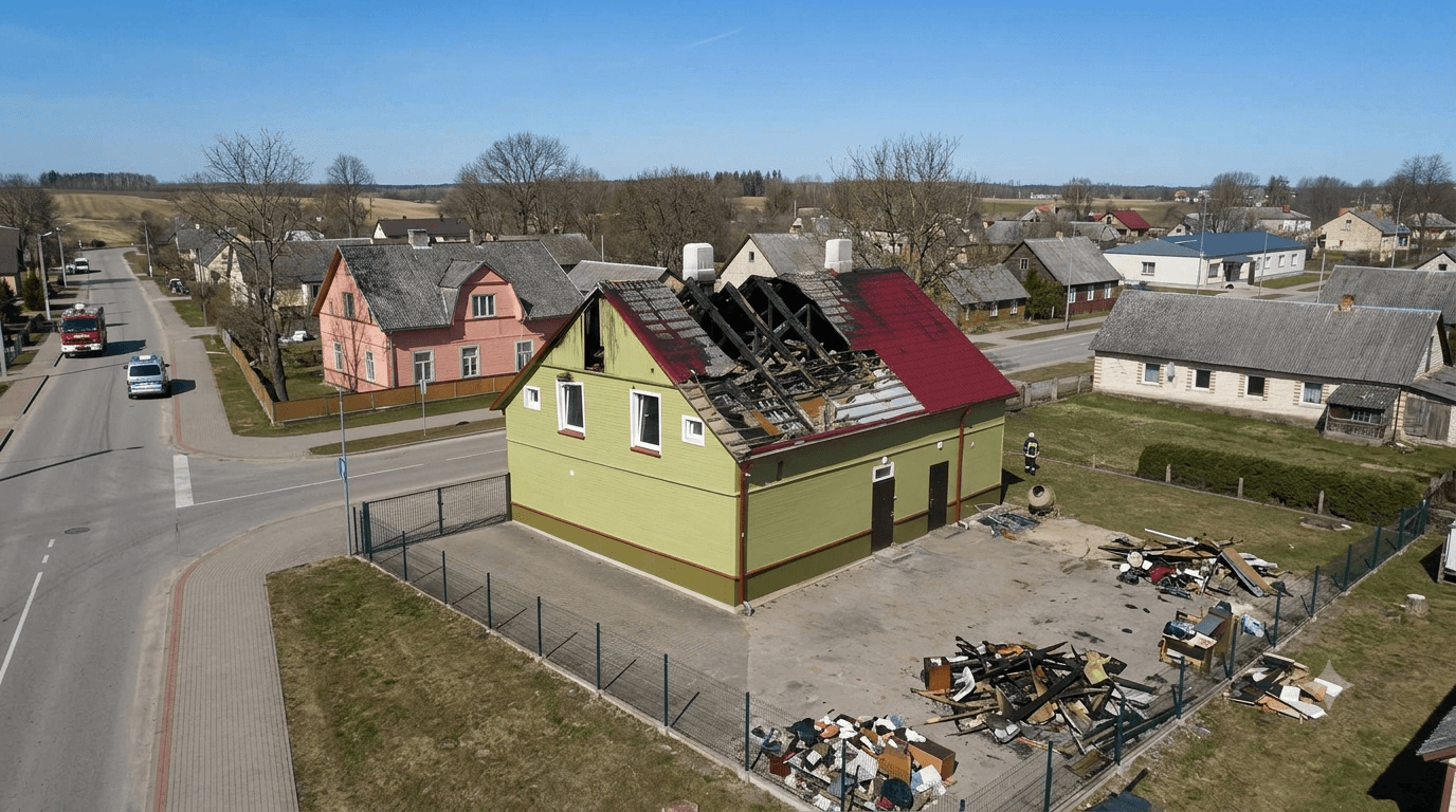 Fire and smoke damage restoration after a residential fire